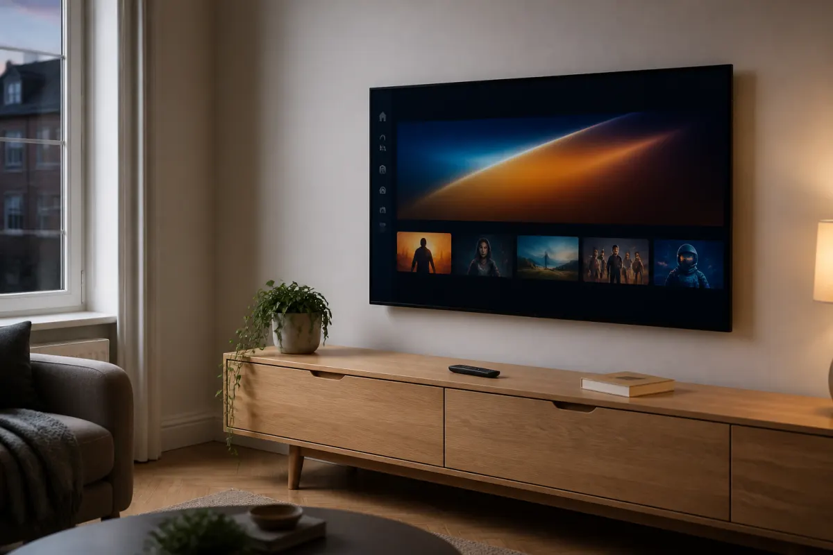 Living room TV ready for Fort TV 4K setup